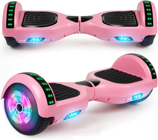 Self-Balancing Scooter with Bluetooth Speaker and LED Hub Lights