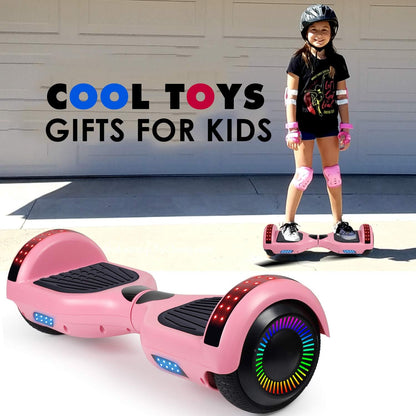 Self-Balancing Scooter with Bluetooth Speaker and LED Hub Lights