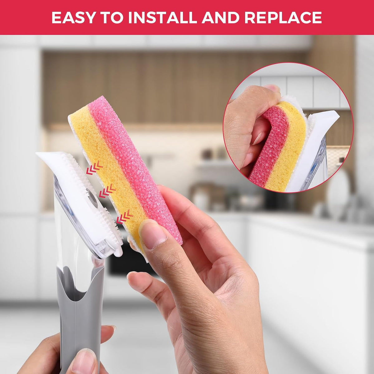 Sponge Refills for Scrub Daddy Dish Daddy, 10 Pack Dish Wand Refills