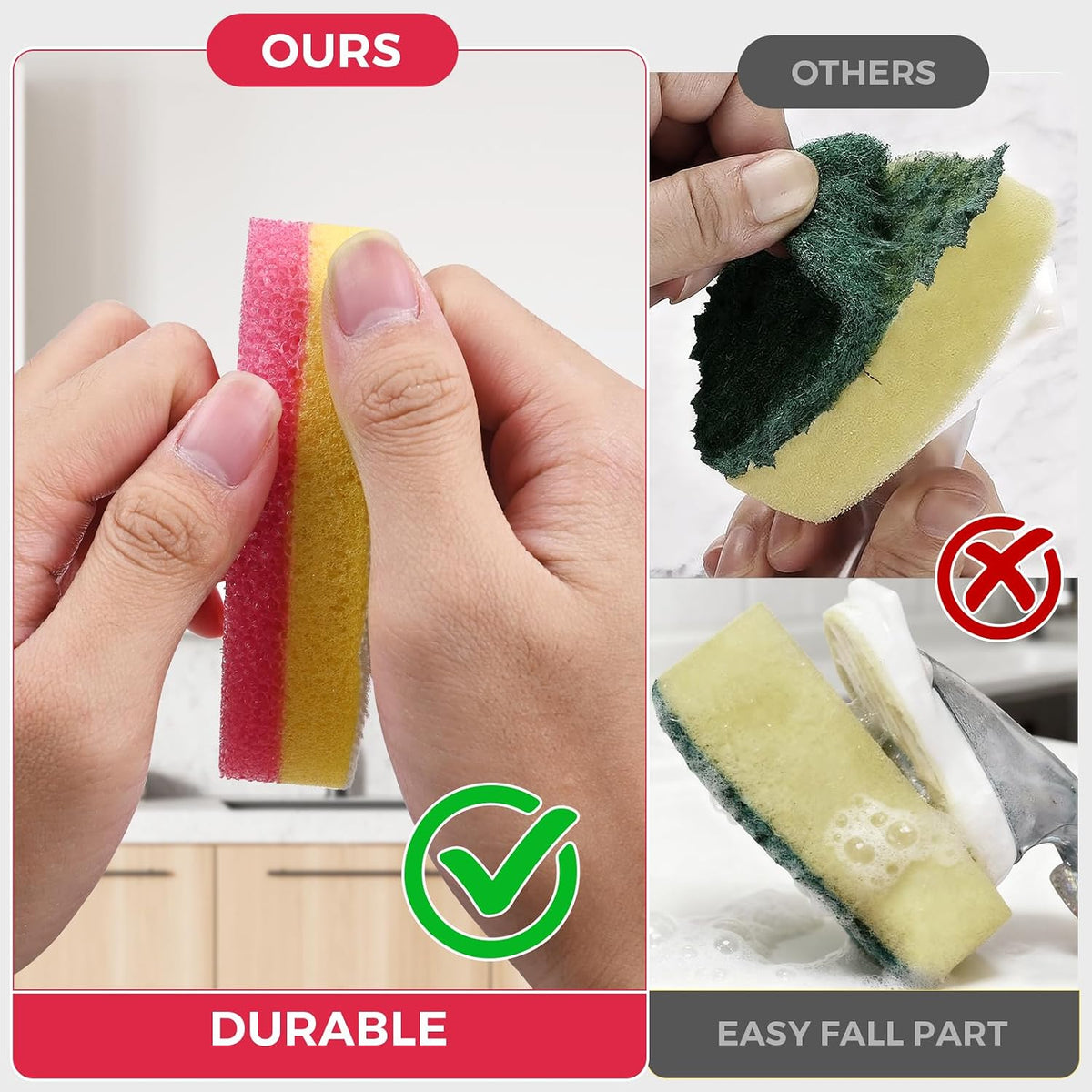 Sponge Refills for Scrub Daddy Dish Daddy, 10 Pack Dish Wand Refills