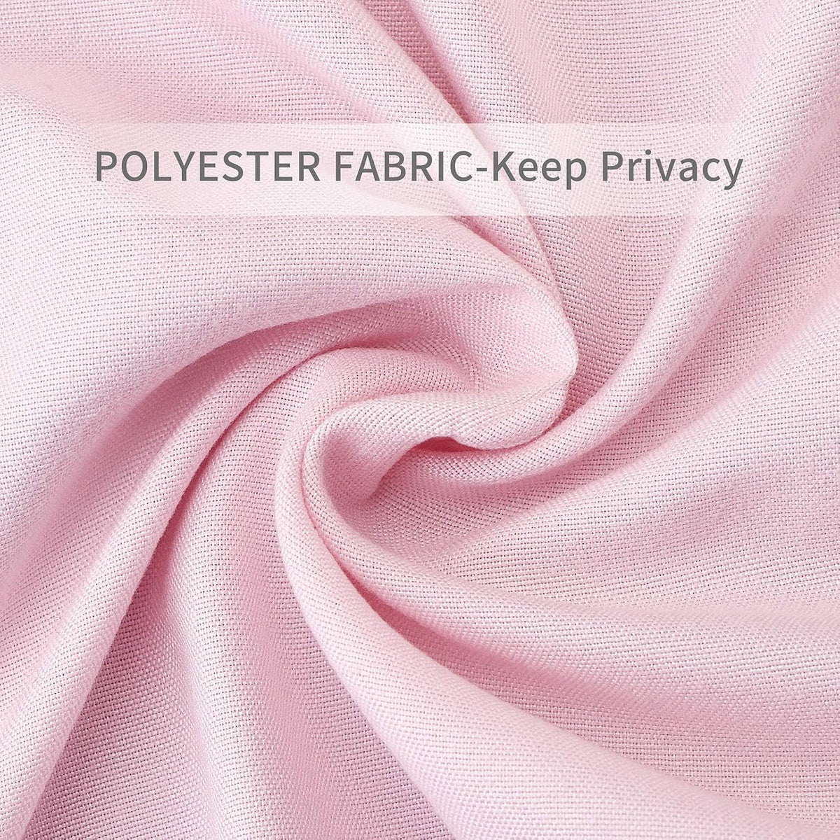 Volens Pink Ruffle Shower Curtain Farmhouse Rustic Fabric Cloth Shower Curtains for Bathroom, 72" x 72"