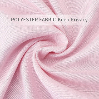 Volens Pink Ruffle Shower Curtain Farmhouse Rustic Fabric Cloth Shower Curtains for Bathroom, 72" x 72"