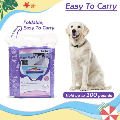 Dog Pool Float, Inflatable Floating Raft, Heavy Duty Pet Water Float Bed for Small Medium Large and Extra Large Dogs, Sturdy Comfortable Summer Dog Floatie for Swimming Pool Lake River Beach