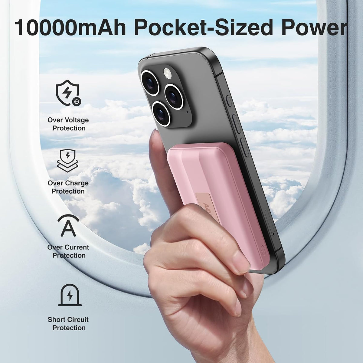 for MagSafe Portable Charger, 10000mAh Magnetic Charger for iPhone