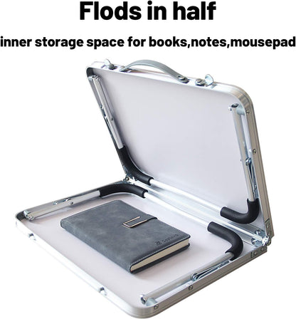 Foldable Laptop Table, Bed Desk, Breakfast Serving Bed Tray, Pink