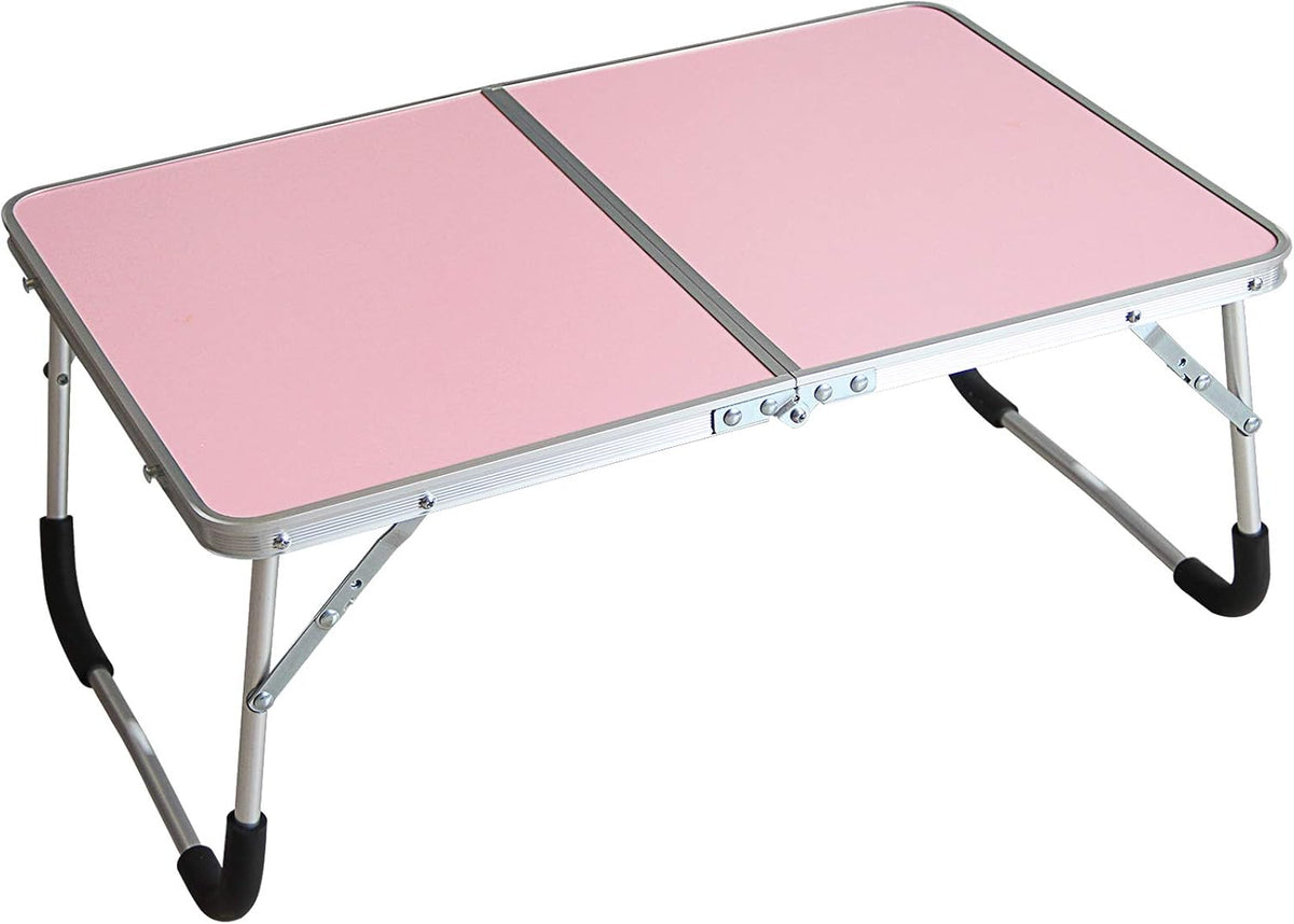 Foldable Laptop Table, Bed Desk, Breakfast Serving Bed Tray, Pink