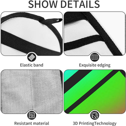 Blue Green Pink Rainbow Gradient Pet Hair Removal Glove Dogs Hair Remover Glove Cats Fur Removal Tool with Hanging Loop for Couch 6.7X9.5 in