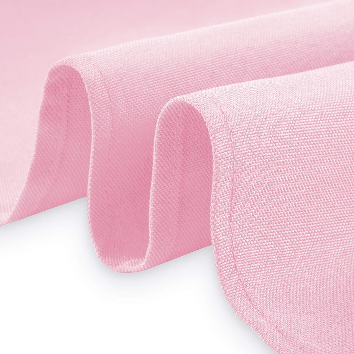 90 x 132 Inch Rectangular Tablecloth, Washable Polyester Fabric Table Cloth for Dining Tables, Parties, Restaurants, Weddings - Pink