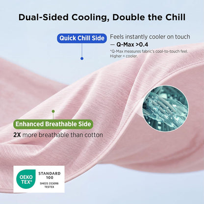 Bedsure Pink Cooling Blanket for Hot Sleepers - Summer Cold Throw Blanket for Bed, Arc-Chill Lightweight Summer Bedding, Cool Thin Ice Cold Cooled Throws with Rayon Derived from Bamboo, 50x70