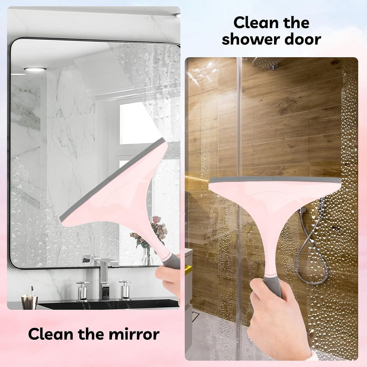 Pink Toilet Brush and Holder Set, 14 PCS Bathroom Cleaning Kit