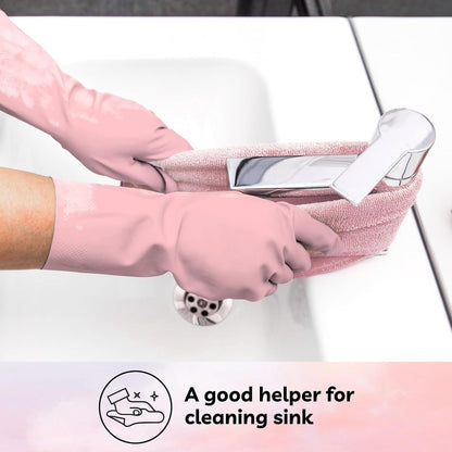 Pink Toilet Brush and Holder Set, 14 PCS Bathroom Cleaning Kit