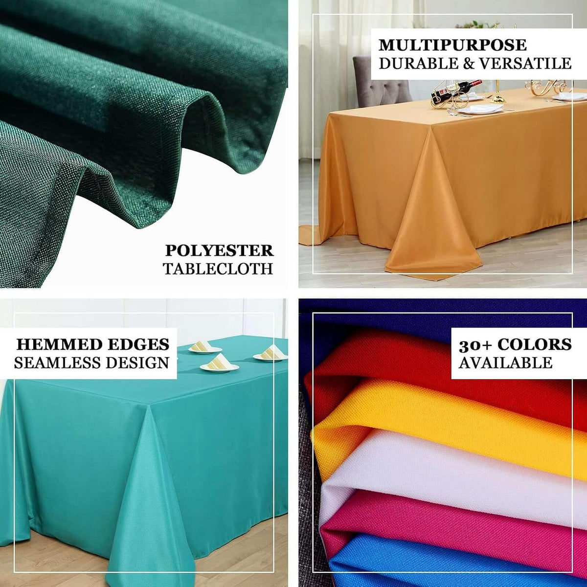 Rectangle Tablecloth, 90"x132" Stain & Wrinkle Resistant Washable Table Cloth, Oblong Decorative Polyester Fabric Table Cover for Dining, Party, Wedding & Baby Shower- Blush
