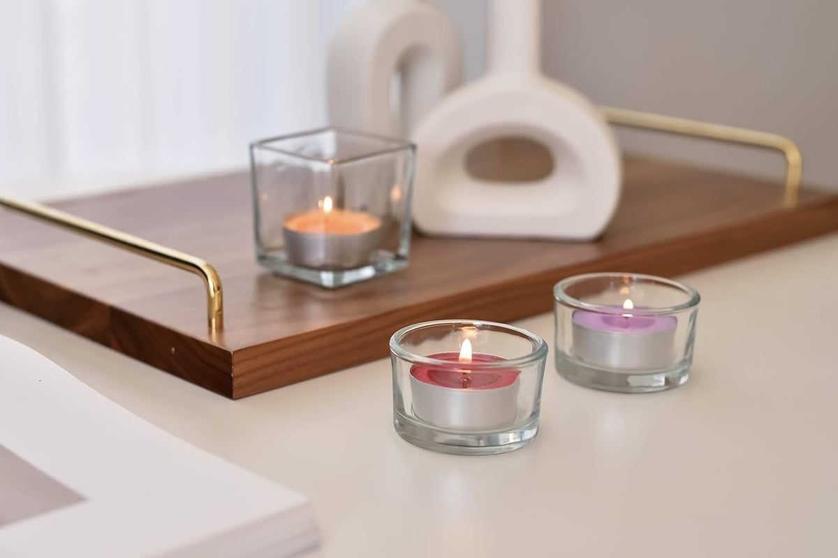 Scented Tealight Candles/Honey Peach / 25 Pack / 4-5 Hour Extended Burn Time/Made in Italy, Cotton Wick, Scented Home Deco, Fragrance, Mother's Day