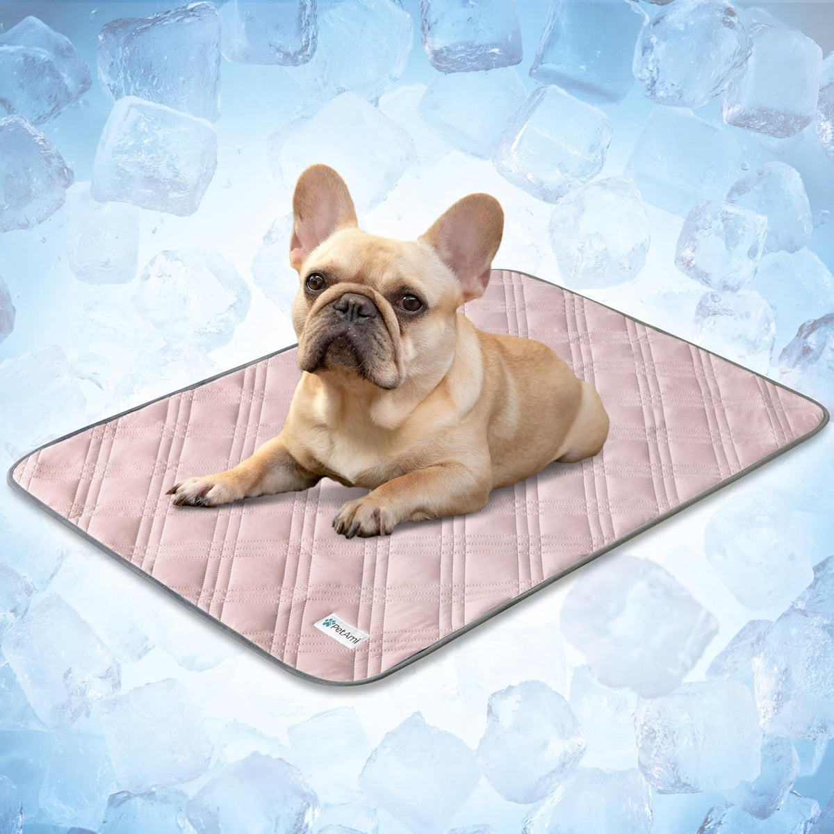 Waterproof Dog Cooling Mat Pet Pad for Crate Couch Bed, Pink, 29x40