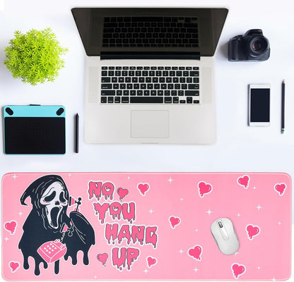 Large Gaming Mouse Pad 31.5 x 11.8in Desk Mat for Office Mousepad Anti-Skid Rubber Base Soft Comfortable and Durable Desk Pad (Pink)