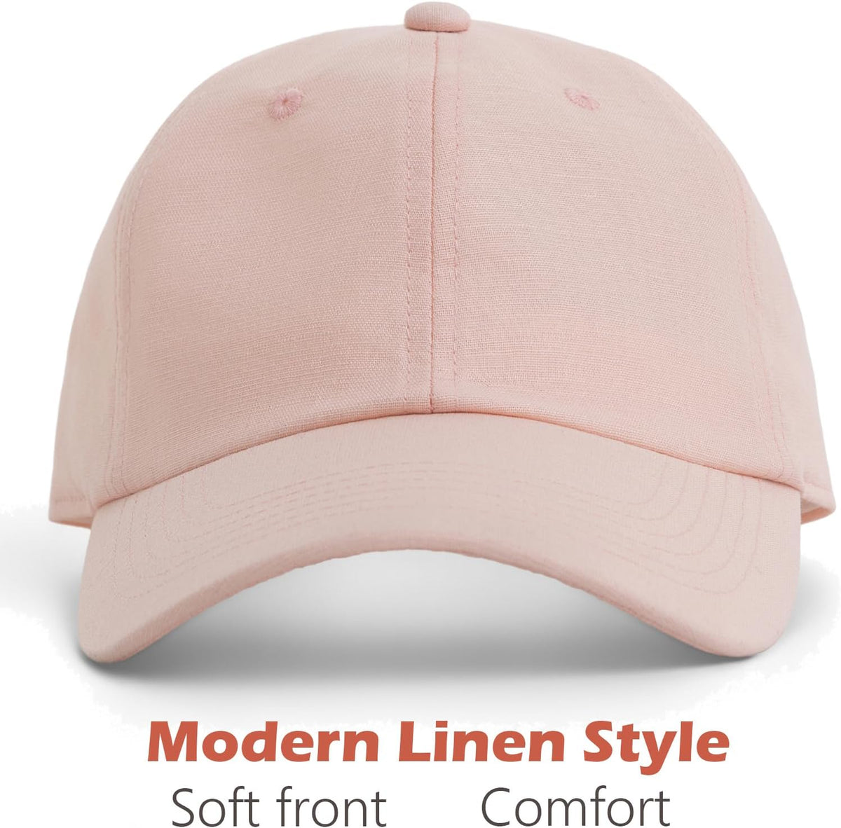 Linen Cotton Baseball Cap, Summer Breathable Dad Hat Men Women