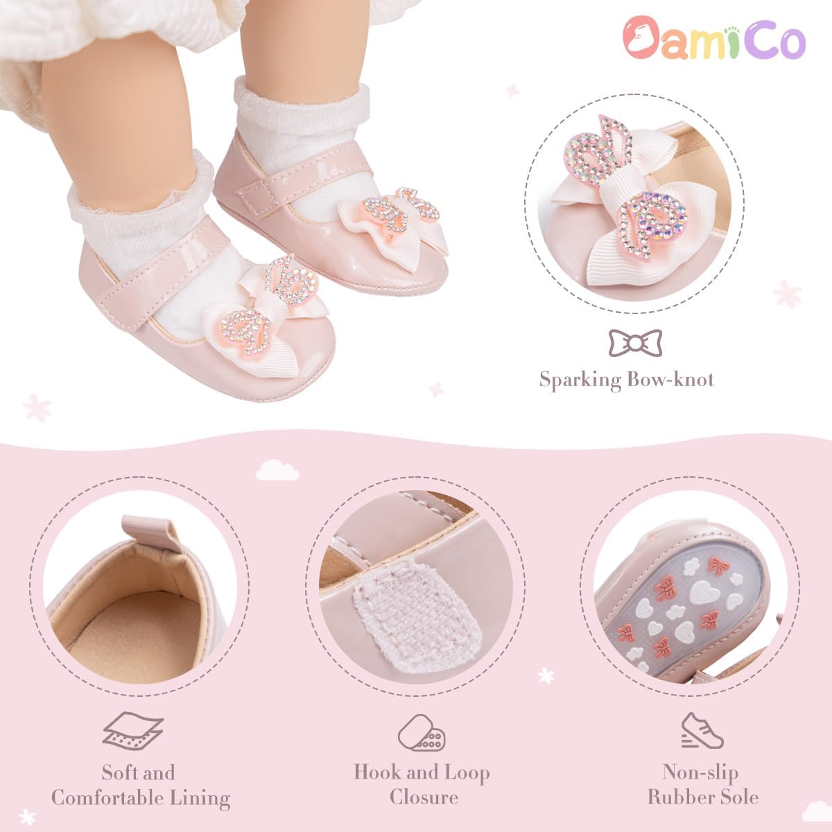 Baby Girls Mary Jane Flats Infant Princess Dress Shoes