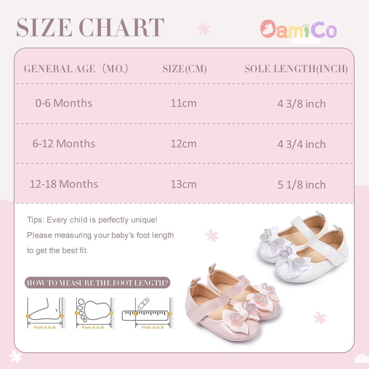 Baby Girls Mary Jane Flats Infant Princess Dress Shoes
