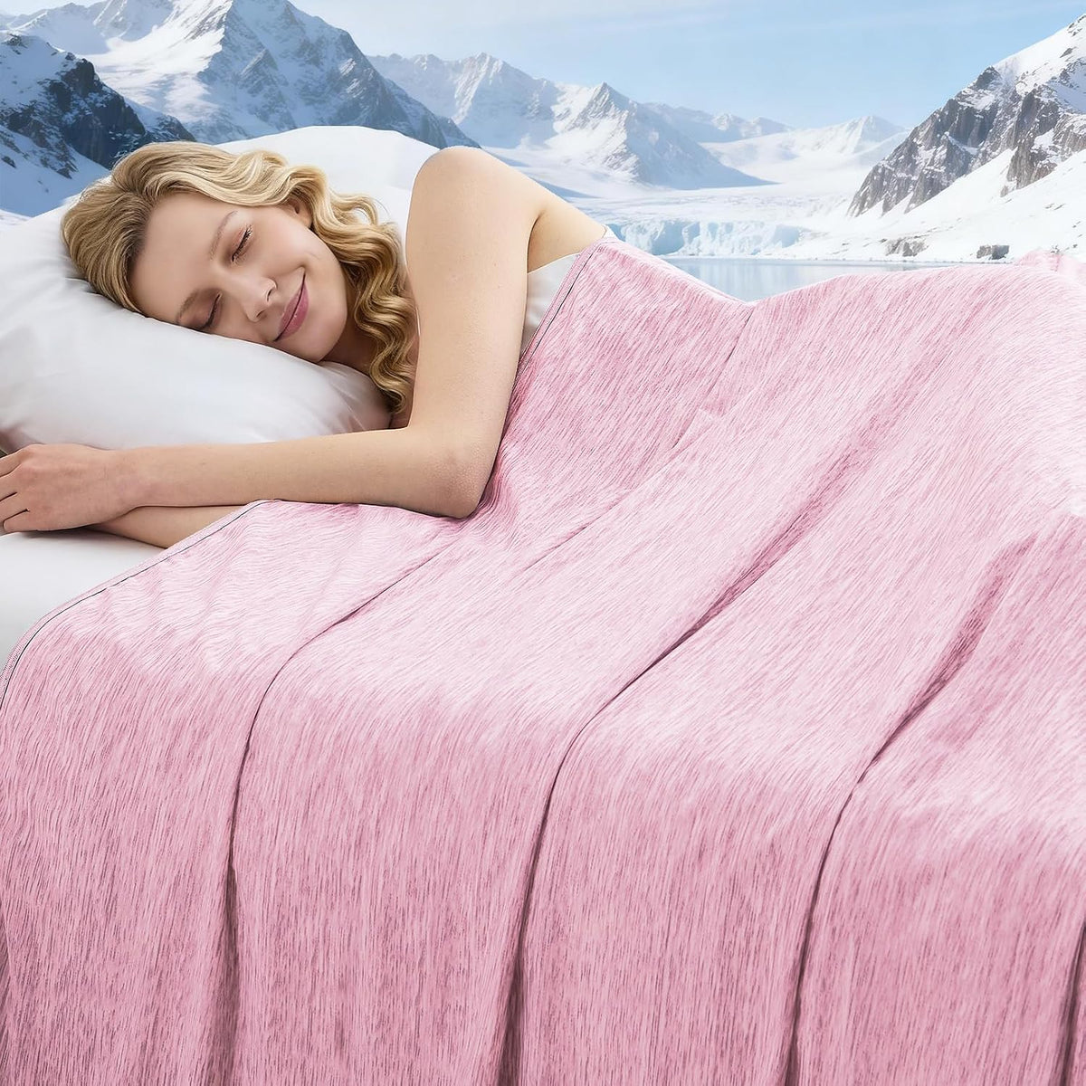 Cooling Blanket Throw Size, 50"x70" Cooling Blankets for Hot Sleepers, Cold Blanket Thin Lightweight Breathable Soft for Couch Bed, Lightweight Blanket Keep Cool for Night Sweats
