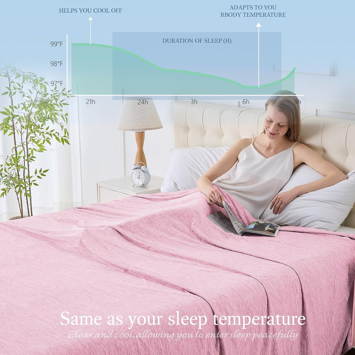 Cooling Blanket Throw Size, 50"x70" Cooling Blankets for Hot Sleepers, Cold Blanket Thin Lightweight Breathable Soft for Couch Bed, Lightweight Blanket Keep Cool for Night Sweats