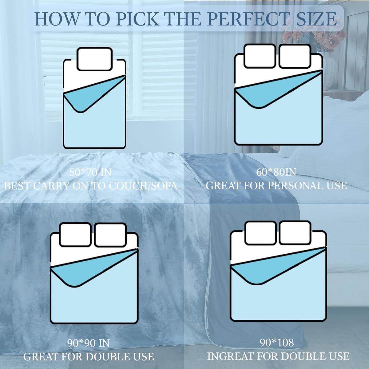 Cooling Blanket Throw Size, 50"x70" Cooling Blankets for Hot Sleepers, Cold Blanket Thin Lightweight Breathable Soft for Couch Bed, Lightweight Blanket Keep Cool for Night Sweats