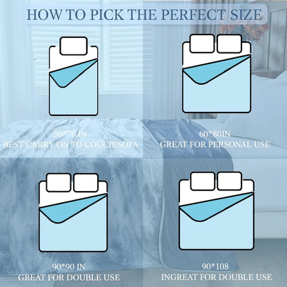 Cooling Blanket Throw Size, 50"x70" Cooling Blankets for Hot Sleepers, Cold Blanket Thin Lightweight Breathable Soft for Couch Bed, Lightweight Blanket Keep Cool for Night Sweats