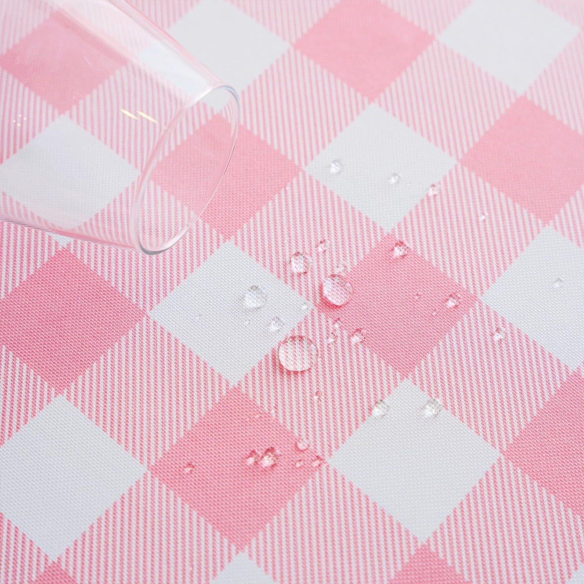 Pink Gingham Tablecloth for Rectangle Tables- Checkered Table Cloth Waterproof Kitchen & Table Linens-Polyester Buffalo Plaid Wrinkle Free Table Cover(Baby Pink 60x120in)