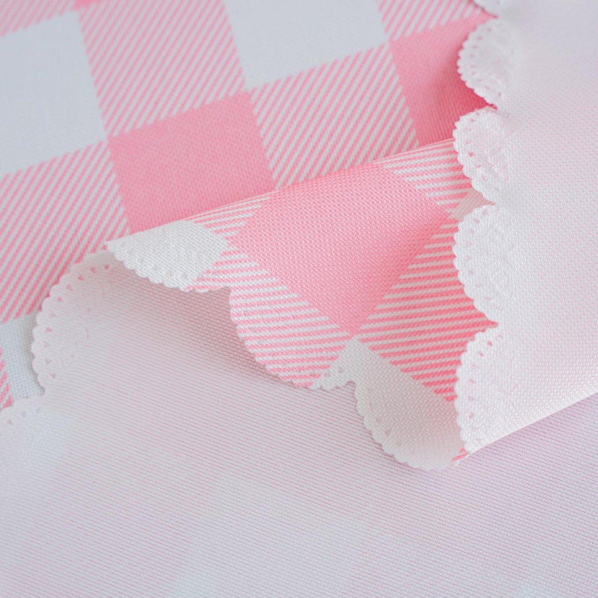 Pink Gingham Tablecloth for Rectangle Tables- Checkered Table Cloth Waterproof Kitchen & Table Linens-Polyester Buffalo Plaid Wrinkle Free Table Cover(Baby Pink 60x120in)