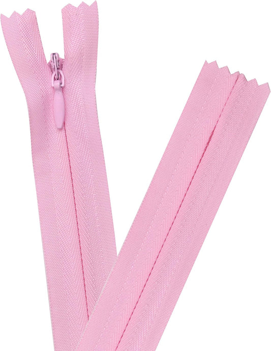20pcs Pink Nylon Invisible Zippers Tailor Sewing Tools Garment Accessories 10 inch Invisible Zippers