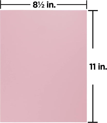Matte 28lb Paper - 105 gsm - 8.5 x 11 - Baby Pink Pastel - 50 Sheets/Pack