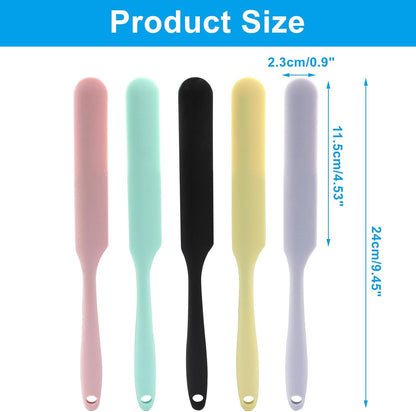 5Pcs Silica Gel Jar Scraper Spatulas, Multi-Color