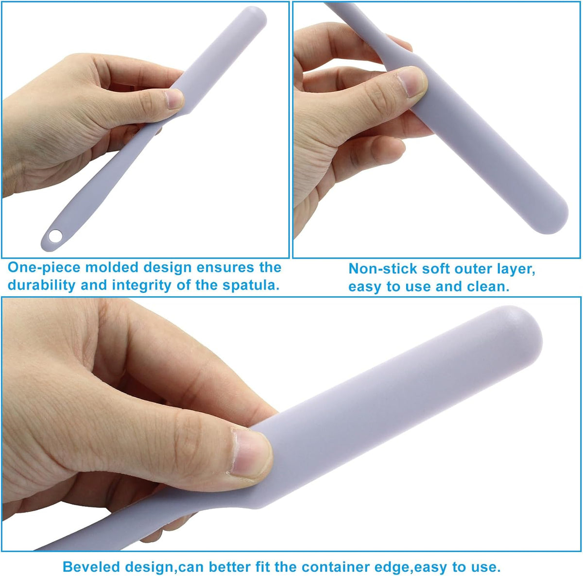5Pcs Silica Gel Jar Scraper Spatulas, Multi-Color