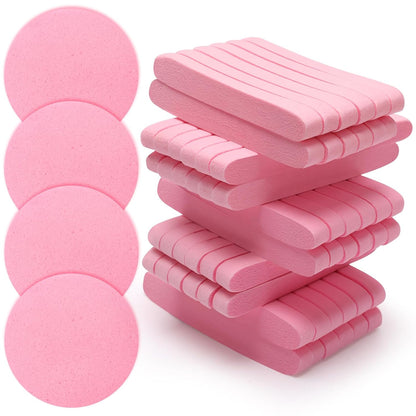 Luxiv 120 Pcs Pink Compressed Facial Sponges, Cleansing Estheticians Sponge