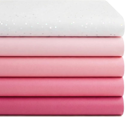 500 Sheets Pink Tissue Paper Bulk, 5 Colors Tissue Paper for Gift Bags Gift Wrap Supplies Bulk for Crafts Party Decorations Art Projects, 20x14 Inch