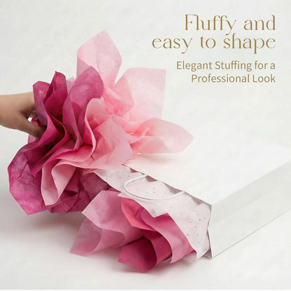 500 Sheets Pink Tissue Paper Bulk, 5 Colors Tissue Paper for Gift Bags Gift Wrap Supplies Bulk for Crafts Party Decorations Art Projects, 20x14 Inch