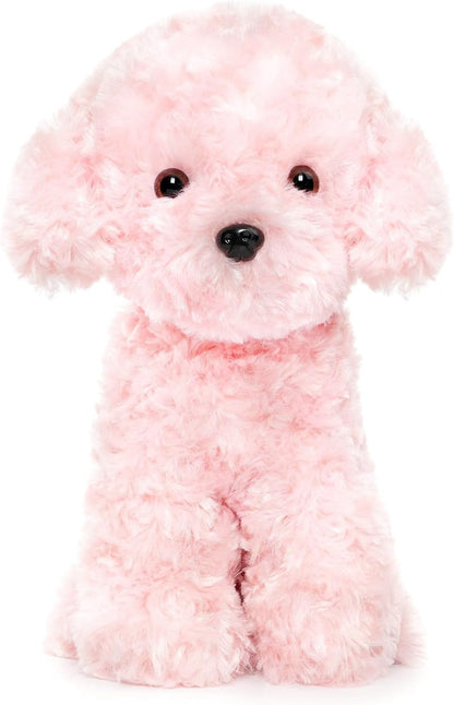 Pink Puppy Dog Stuffed Animals Plush Toys, 12.6 inches
