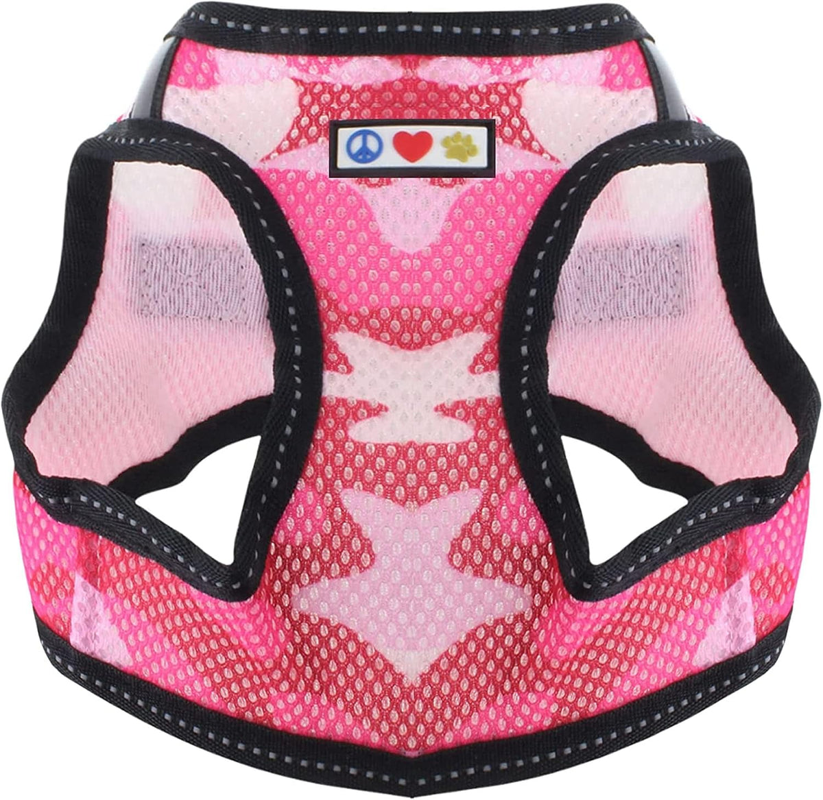 Dog Vest Harness Made with Breathable Air Mesh | All Weather Vest Harness for Extra Extra Small Puppies and Cats with Quick-Release Buckle - Extra Extra Small Pink Camo Mesh Dog Harness