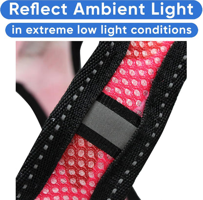 Dog Vest Harness Made with Breathable Air Mesh | All Weather Vest Harness for Extra Extra Small Puppies and Cats with Quick-Release Buckle - Extra Extra Small Pink Camo Mesh Dog Harness