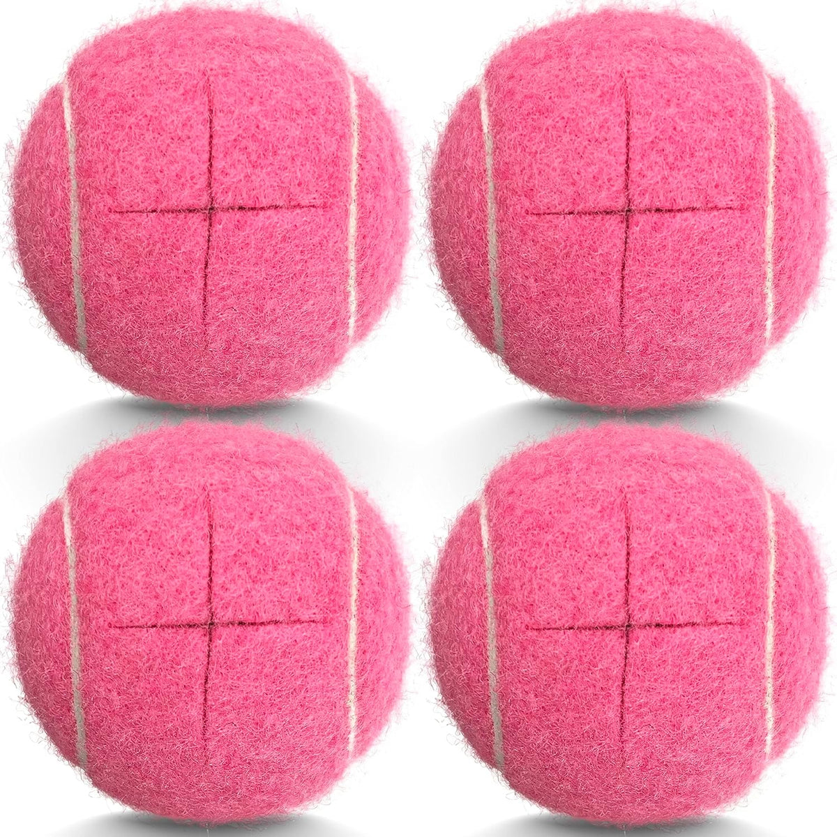 Precut Tennis Balls for Walkers, 4 PCS Heavy Duty Long Lasting Glide Balls - Precut for Easy Installation, Universal Felt Pads for Walker Legs & Furniture, Floor Protectors