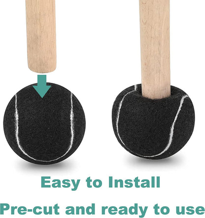 Precut Tennis Balls for Walkers, 4 PCS Heavy Duty Long Lasting Glide Balls - Precut for Easy Installation, Universal Felt Pads for Walker Legs & Furniture, Floor Protectors