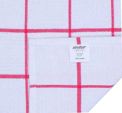 Dish Cloths for Washing Dishes Set of 8 - Highly Absorbent, Super Soft Kitchen Dishcloths - Reusable Quick Dry Dish Rags for Cleaning & Drying Kitchen Linens (12x12 Inch - Pink)