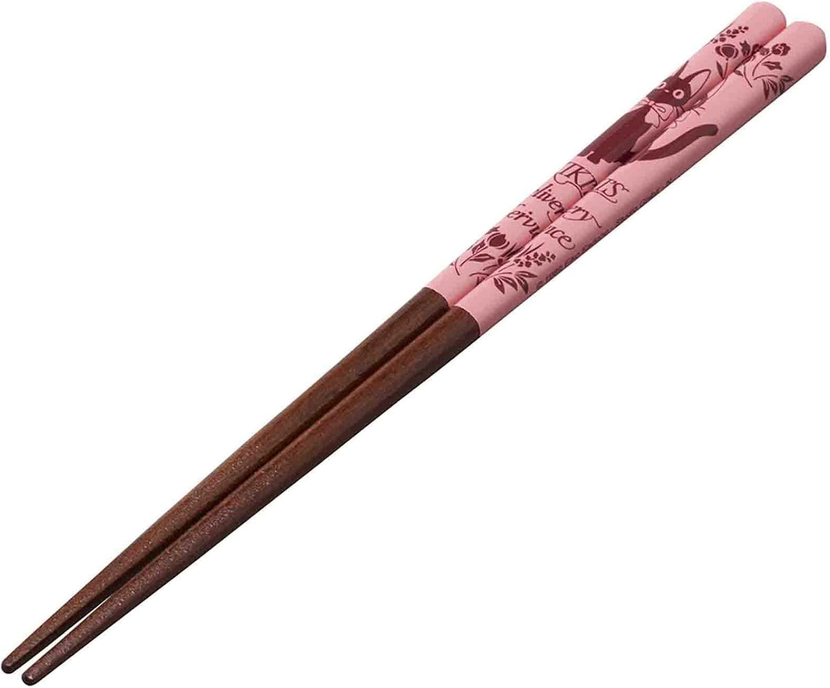 Kiki's Delivery Service Wooden Chopsticks (Pink) - Authentic Japanese Design - Lightweight, Durable and Convenient
