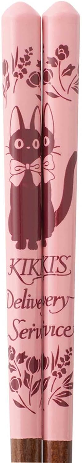 Kiki's Delivery Service Wooden Chopsticks (Pink) - Authentic Japanese Design - Lightweight, Durable and Convenient