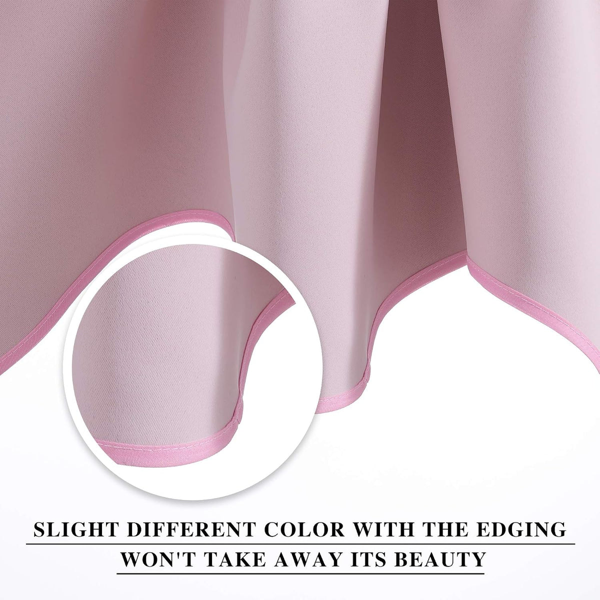 Room Darkening Valance for Girls - Lovely Cute 52 inches by 18 inches Scalloped Valance Window Curtains for Baby Nursery/Girls Bedroom/Dorm (Lavender Pink=Baby Pink, Single Piece)