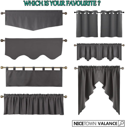 Room Darkening Valance for Girls - Lovely Cute 52 inches by 18 inches Scalloped Valance Window Curtains for Baby Nursery/Girls Bedroom/Dorm (Lavender Pink=Baby Pink, Single Piece)