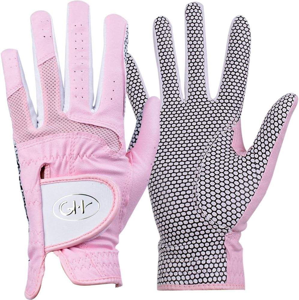 Women's Polyurethane Non-Slip Synthetic Leather Golf Gloves One Pair - Plain Both Hands