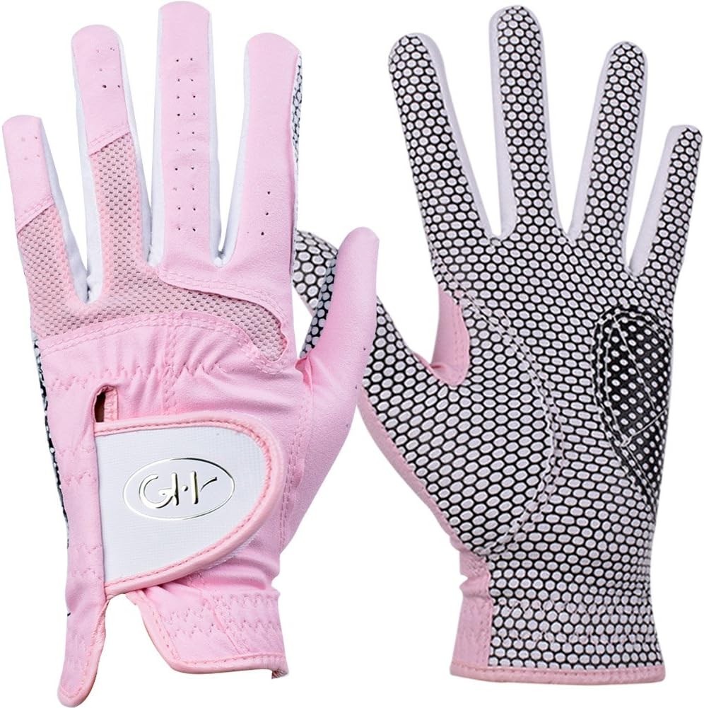 Women's Polyurethane Non-Slip Synthetic Leather Golf Gloves One Pair - Plain Both Hands