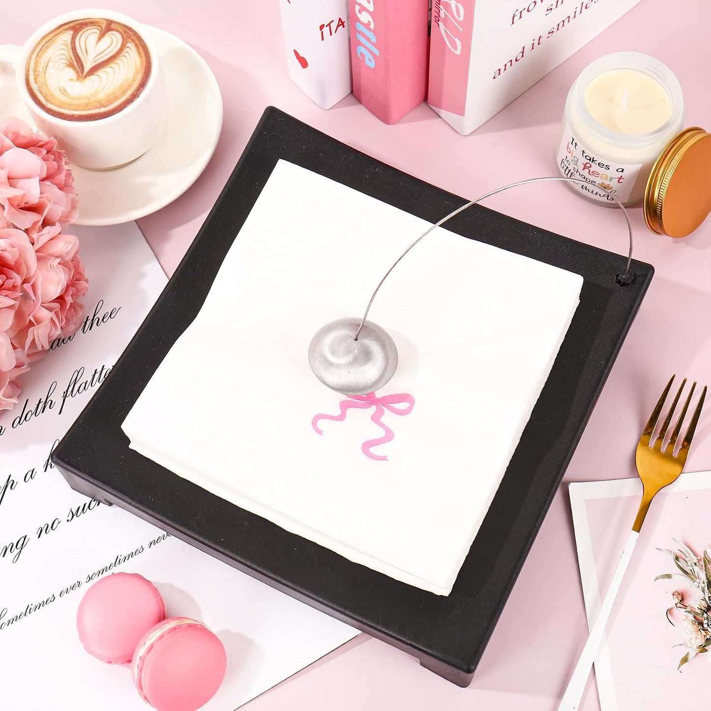 JarThenaAMCS 150 Pcs Pink Bow Paper Napkins Cute Bowknot Disposable Luncheon Napkins White Pink Dinner Hand Napkin for Wedding Birthday Party Table Supplies