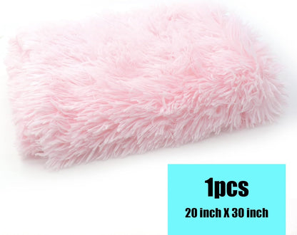 Pet Dog Bed Blanket, Fluffy Fleece Throw Sleep Mat, Soft Puppy Cat Kitten Blanket, S M L XL, Fuzzy Reversible Sherpa for Bed, Couch, Sofa, Travel, Washable & Lightweight