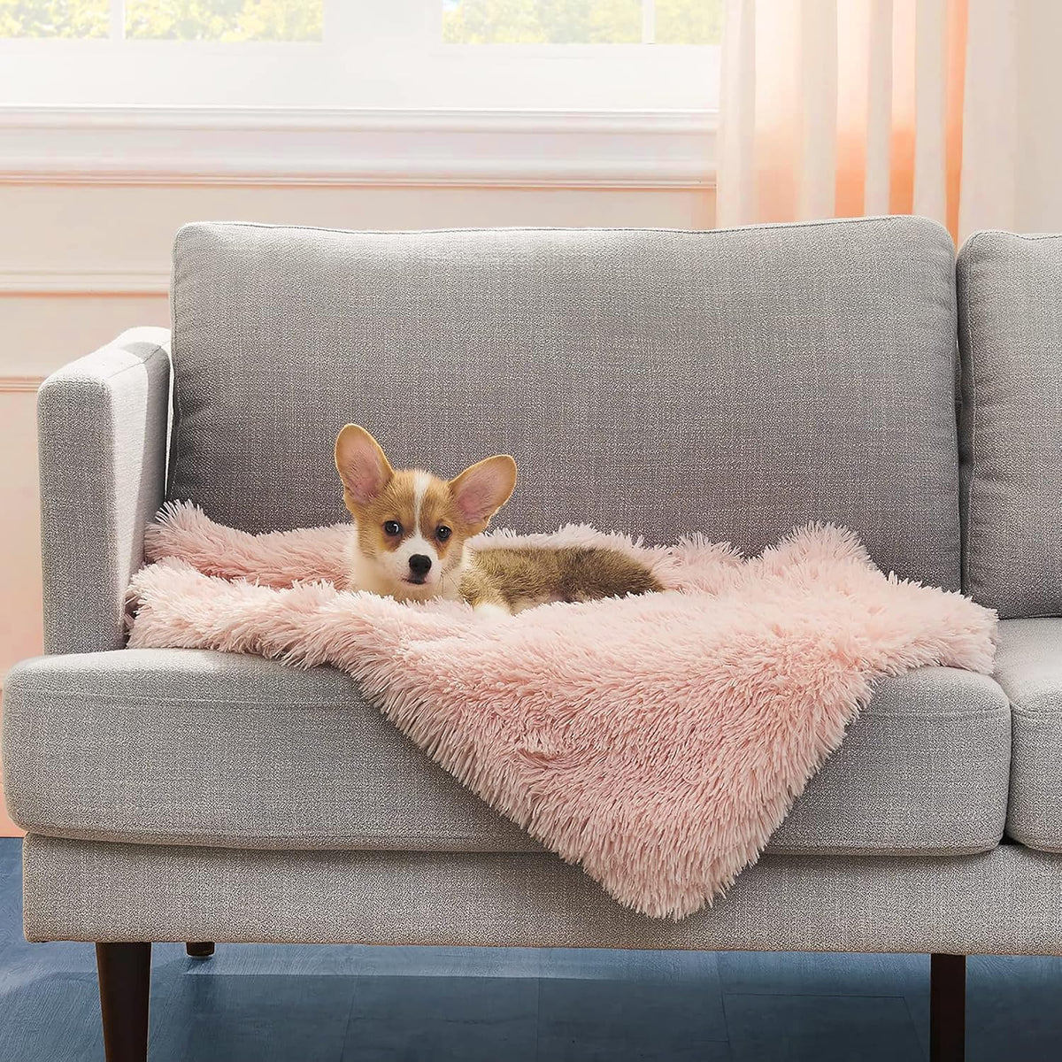 Pet Dog Bed Blanket, Fluffy Fleece Throw Sleep Mat, Soft Puppy Cat Kitten Blanket, S M L XL, Fuzzy Reversible Sherpa for Bed, Couch, Sofa, Travel, Washable & Lightweight